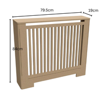 Petite armoire de couverture de radiateur en MDF peint avec grille décorative et couvercle de chauffage en bois pour meubles de maison élégants