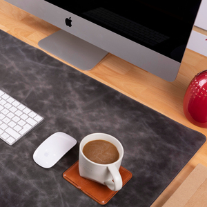 Paquete de cilindro personalizable de alta calidad, alfombrilla de escritorio de cuero genuino hecha a mano, almohadilla de ordenador Premium, excelente mano de obra - Product Image 1