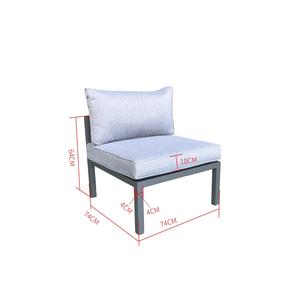 Conjunto de Sillas de Jardín Crete Rhodes Gris, Sección Central Destacada - Product Image 1