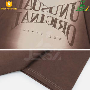 T-shirt à manches courtes pour homme teinté dégradé, coton rétro, streetwear d'été, respirant, séchage rapide, sérigraphie, coupe classique - Product Image 2