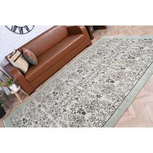 Tapis vintage 5,4 x 9,9 pieds, tapis turc blanc à pois en laine - Product Image 5