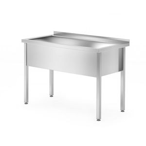 Évier de cuisine soudé professionnellement conçu 1000x700x(H)850mm, profondeur 700mm, hauteur de la cuve 300mm, HENDI Profi Line - Product Image 1