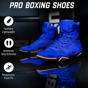 Zapatos de Boxeo de Cuero Flexibles para Hombre, Suela Suave Antideslizante, Calzado Deportivo de Interior, Color Personalizado a la Moda - Product Image 4