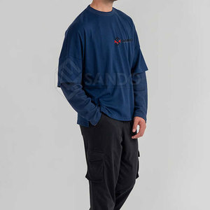 เสื้อสองชั้นสำหรับผู้ชายพิมพ์ลายเองพร้อมโลโก้100% บริการ OEM - Product Image 3