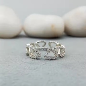 100% satisfacción garantizada anillo de bodas de compromiso solitario personalizable 14K 18K oro 925 anillo de plata esterlina para regalo - Product Image 1