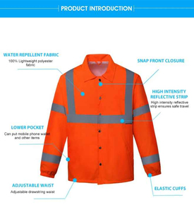 Chaqueta Unisex de Poliéster Impermeable, Transpirable y Reflectante de Alta Visibilidad con Diseño de Logotipo Personalizado - Product Image 4