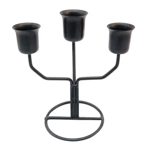 Candelabro de Aluminio de 3 Brazos, Hecho a Mano, Decoración para el Hogar, Decoración de Mesa, Portavelas Navideño, Soporte para Velas, Regalo Decorativo para Bodas - Product Image 1