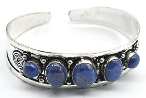 Trendy Women's Fashion <b>Bracelets</b> Assorted <b>Adjustable</b> Lapis Lazuli Natural Crystal Gemstone Bangles Brass Jewelry Women's Bangles - Product Image 3