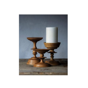 Bougeoir en bois de grande taille design classique décoration d'intérieur bougeoir en bois qualité supérieure bougeoir en bois naturel - Product Image 2