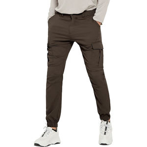 Pantalon de jogging décontracté pour homme en toile vintage, taille mi-haute, avec poches, en molleton technique très extensible, élastiqué et délavé – Grande Vente - Product Image 4
