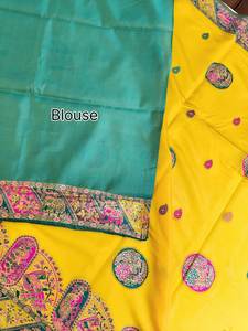 Exclusivo Sari de Boda Banarasi de Seda Suave con Tejido Figurado y Bordado Meena a Precio de Mayoreo - Product Image 2