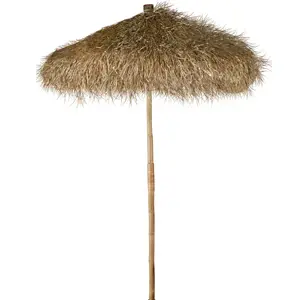 Ombrelloni rotondi fatti a mano ombrelloni da esterno con foglie di palma ombrelloni parasole da giardino ombrello portatile in paglia di bambù