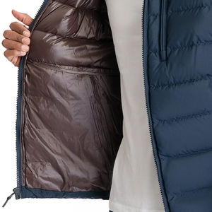 Vestes matelassées à capuche en toile personnalisées en gros pour hommes, imperméables, respirantes, écologiques, à séchage rapide, pour l'hiver - Product Image 5