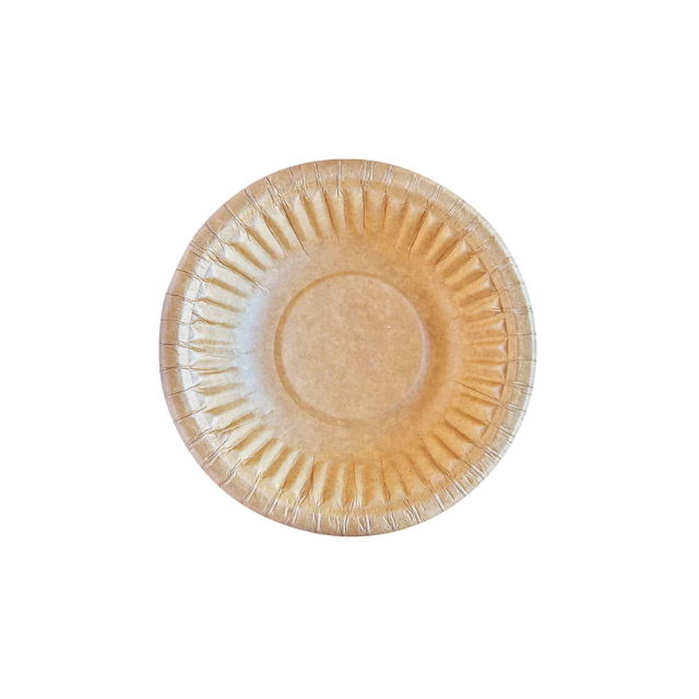 DK Pack Custom Size Kraft Paper Bowl-Shaped Disposable Eco-Friendly Plates-Private Label for Turkey Events Camping & Traveling