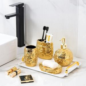 Ensemble de salle de bain design Gold Premium Multipurpose Sleek Storage Parfait pour la maison Hotel Vanity et Daily Essentials from India - Product Image 3