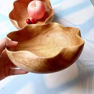 ชามไม้ธรรมชาติชามผสมสลัดผลไม้ชามเสิร์ฟปรับขนาดโลโก้โดย vitrapro - Product Image 3