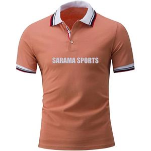Hombres peso pesado de gran tamaño para Polos 100% algodón Streetwear camiseta personalizada impresa patrón sólido ropa fabricada - Product Image 1