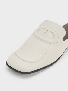 Women's New Luxury Fashion <b>Summer</b> Flat <b>Shoes</b> Premium Leather Simple Office Mules Square <b>Toe</b> Soft Slip-on Milky White Tan Black - Product Image 2