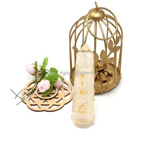 Cristal naturel en gros Top vente Orgonite Améthyste Obélisque Avec Phases de Lune Gravé - Product Image 6