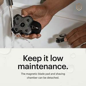 Afeitadora de Cabeza con Cinco Cuchillas Rotatorias, Resistente al Agua IPX7, para Hombres Calvos, Carga Inalámbrica USB C, Compatible con Viajes, con Bloqueo, para RV - Product Image 5