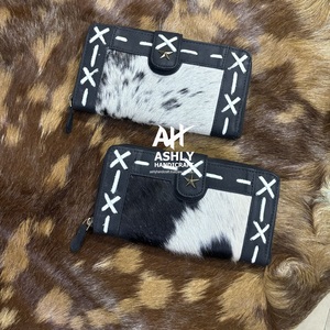 Nueva billetera de piel de vaca para mujer, tarjeteros, monedero, últimas tendencias, bolsos de cuero con cierre de botón, Correa con asa, bolsos personalizados - Product Image 2