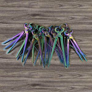 Coupe-ongles pour maréchal-ferrant de 2 pouces, revêtement plasma arc-en-ciel, ressort préchargé, coupe-ongles pour maréchal-ferrant, outils forgés à froid - Product Image 2