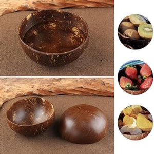 Cuenco de cáscara de coco Natural orgánico 100% Sostenible, tallado a mano por artesanos de Vietnam para sostener comida, batidos - Product Image 6