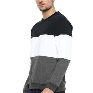 Sweat-shirt uni pour homme à manches longues, col rond, en coton mélangé, pour l'hiver, avec logo personnalisé, prix de gros, approvisionnement ODM - Product Image 5
