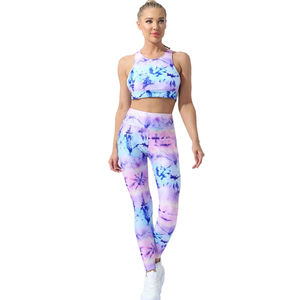 Conjunto de Yoga sin Costuras de Alta Calidad para Gimnasio y Fitness para Mujer, Leggings con Cintura Elástica, Ropa Deportiva de 2 Piezas, Leggings de Cintura Media, Conjunto de Yoga - Product Image 3