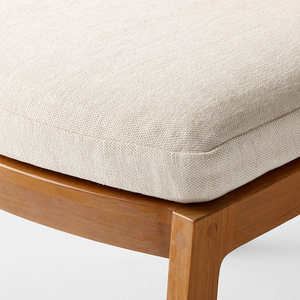 Chaise de salle à manger moderne coussin imperméable cadre en bois de teck solide tissé rotin synthétique dossier torsadé meubles villa - Product Image 6