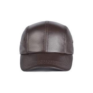 Gorra de piel auténtica de Color sólido para hombre, gorro de piel con logotipo personalizado de alta calidad, nueva moda - Product Image 3
