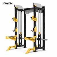 Rack d'entraînement multifonction BN pour le corps entier, idéal pour les studios de fitness, les hôtels et les salles de sport – Rack de musculation 3-en-1 avec machine Smith et système de charge par plaques