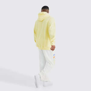 Conjunto Deportivo con Capucha Estampado, Edición Limitada, con Logotipo Personalizado, Algodón Grueso, Ropa Urbana Unisex, Proveedor OEM de Alta Calidad - Product Image 2