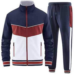 Nuevo chándal informal Atlético transpirable a prueba de viento para hombre, conjunto de chándal de manga larga, chaqueta para correr con cremallera completa, servicio OEM - Product Image 1