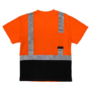 Uniformes de sécurité sur mesure 100% polyester à manches courtes Vêtements de travail Chemises polo de chantier Haute visibilité Chemise fluorescente - Product Image 4