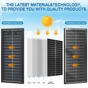 Panneau solaire monocristallin rigide Rvpozwer de qualité A, 100 W, demi-cellule, 22 % d'efficacité, garantie 25 ans, en stock, prix d'usine, vente chaude - Product Image 4