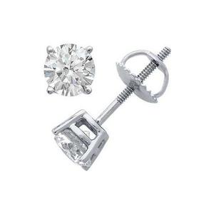 Boucles d'oreilles classiques en or blanc et rose 10 carats avec diamants cultivés en laboratoire Design minimaliste élégant pour femmes Bijoux de mariage à la mode - Product Image 3