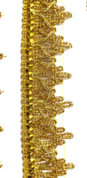 Bordure en dentelle à pompons avec fil doré et paillettes, couleur personnalisable, taille 15 mm, en nylon, pour vêtements, textiles de maison, sacs de danse