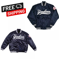 Chaqueta Universitaria de Moda para Hombre, Color Sólido, Bordado, Satén, Servicio OEM, Chaqueta Casual Varsity para Hombre