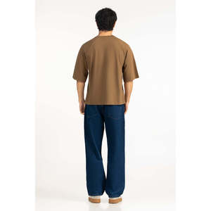 Camiseta de Hombre, Talla Grande, Color Sólido, 100% Algodón, Manga Corta, Cuello Redondo, Informal, Transpirable, Tejido Jersey, 220g - Product Image 5