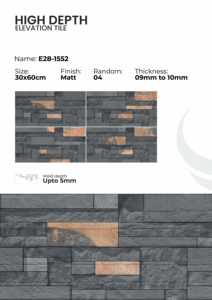 Carreaux de mur extérieur en porcelaine 300x600mm Façade moderne - Product Image 2