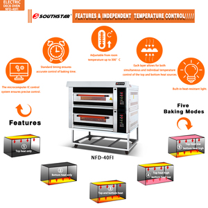 เตาอบไฟฟ้าอุตสาหกรรมเชิงพาณิชย์ Southstar รุ่นใหม่ สเตนเลสสตีล 2 ชั้น 4 ถาด ควบคุมการทำงานแบบตั้งโปรแกรมได้ สำหรับอบข้าวโพด - Product Image 5