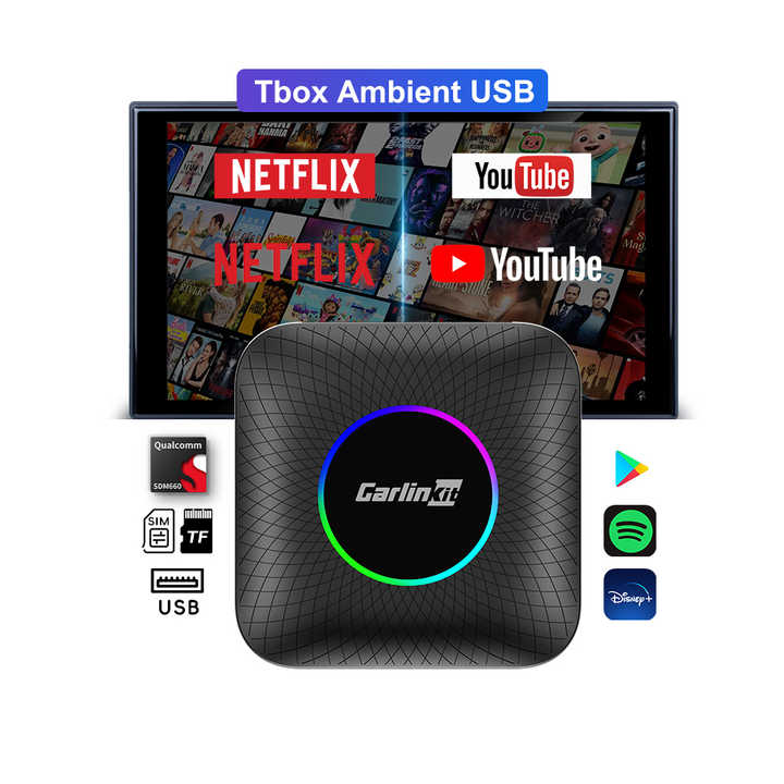 Carlinkit CPC200 Tbox Ambient USB 4G 64gb - Android 13 QCM660