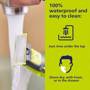 Rasoir électrique et tondeuse corporelle noir, vert, argent, 1 pièce/lot avec lame en céramique - Product Image 6