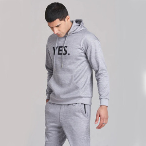 Ensemble de survêtements d'hiver en polaire épaisse gris clair pour hommes les plus exigeants Sweat à capuche pour hommes avec pantalon de jogging Ensemble de survêtement - Product Image 5