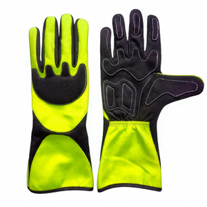 Gants de course personnalisés rouge et noir, respirants, à doigts entiers, avec manchette longue, pour la sécurité en sport automobile, unisexe, OEM - Product Image 4