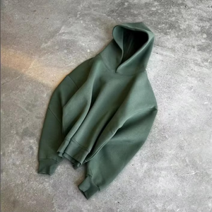 Sweats à capuche et sweatshirts en molleton chaud de qualité 100% coton pour hommes avec col à capuche brodé solide pour la saison hivernale - Product Image 1