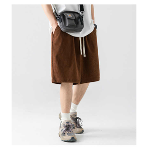 Pantalones cortos de golf de poliéster 100% de alta calidad con bolsillos estampados elásticos de playa cómodos para hombre - Product Image 1