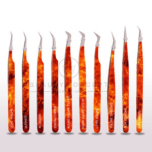 Pince à épiler d'extension de cils colorés de haute précision Outils professionnels en acier inoxydable pour Lash Artists Pro Expert Series - Product Image 4