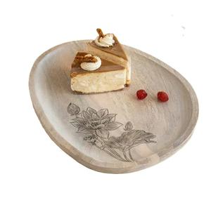 Bandeja de madera decorativa personalizada para servir alimentos, superventas, plato de madera de mango, plato de servicio resistente y duradero, venta al por mayor a bajo precio - Product Image 6